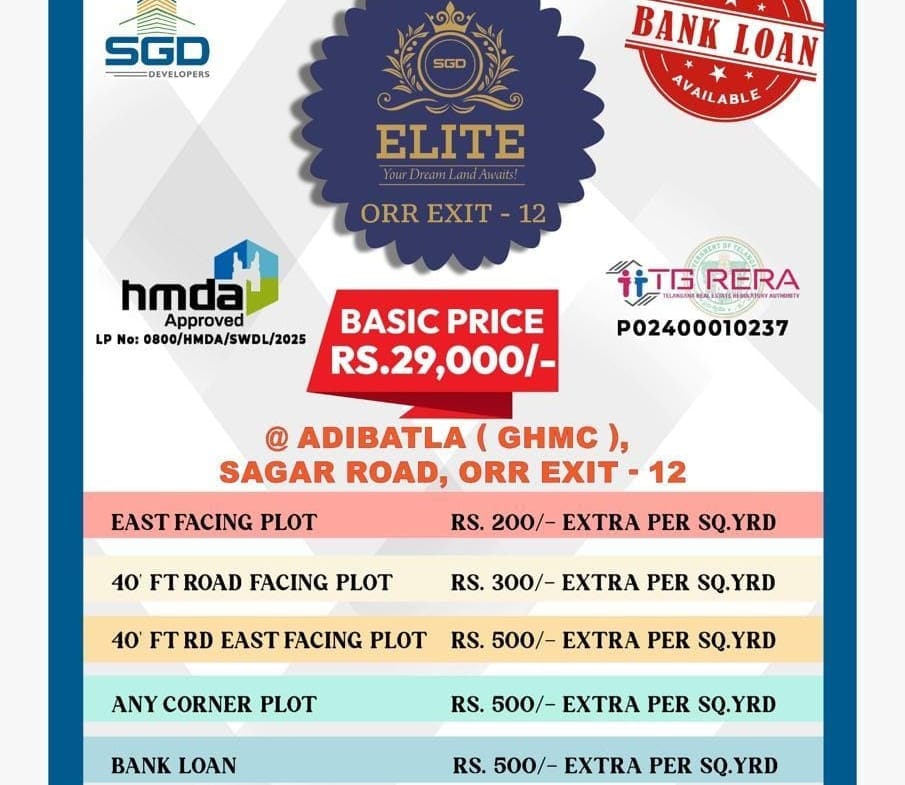 Plots for Sale in Adibatla